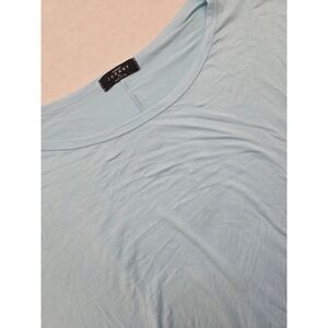 Made‎ By Johnny Womens XL Blue Dolman Sleeve Ruched Sides Top Blouse